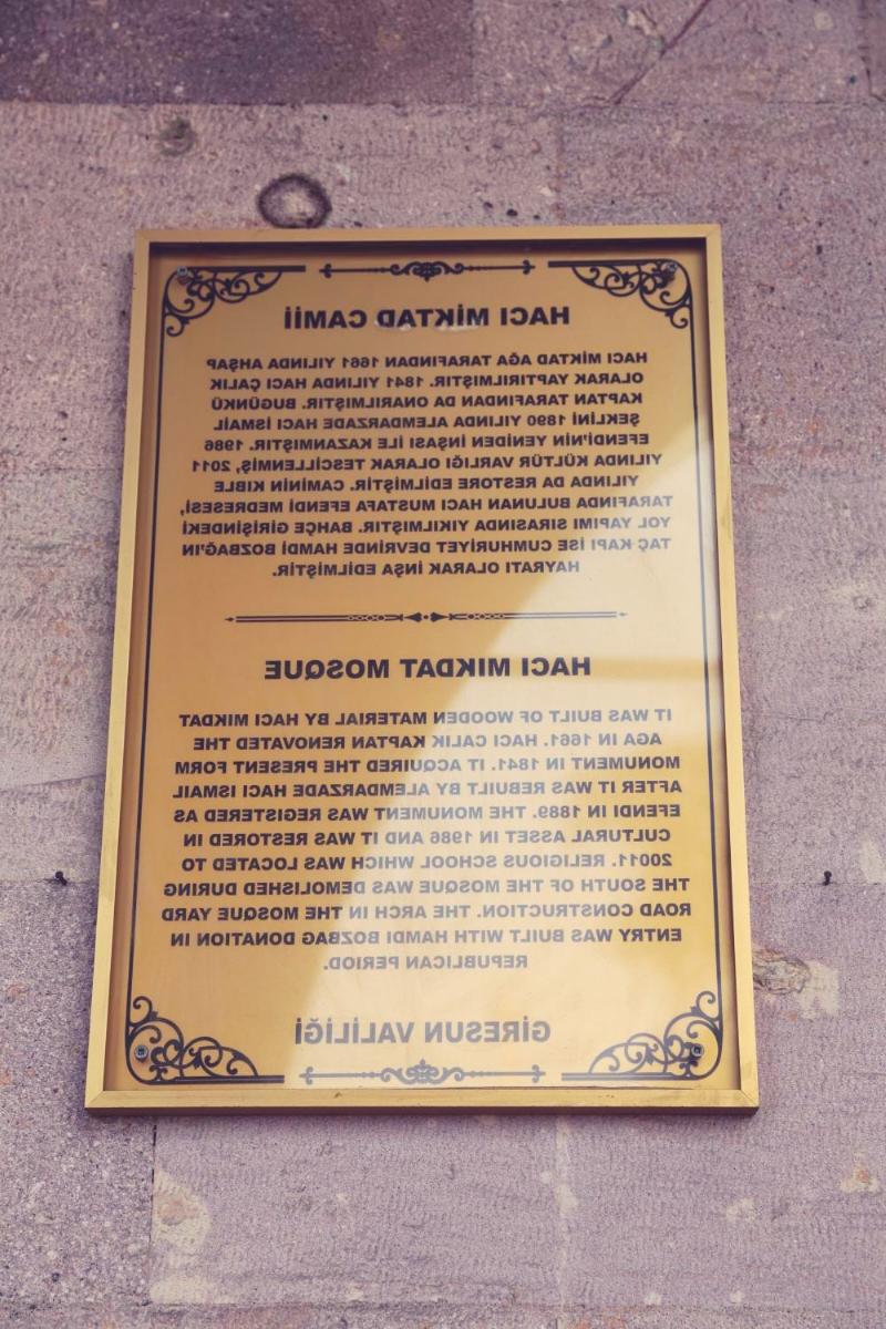 Hacı Miktad Cami – Giresun